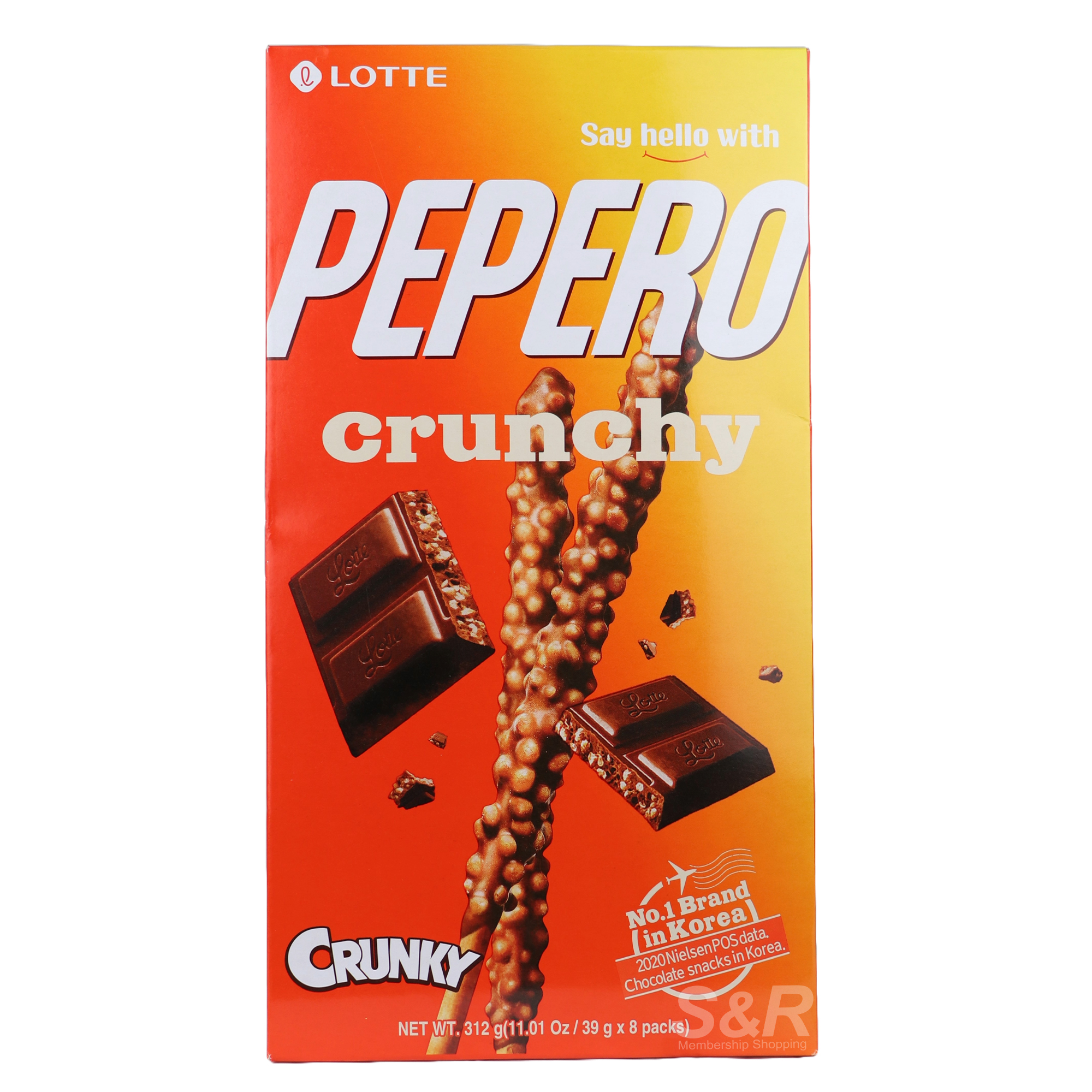 Pepero Pretzel Crunchy 8x39g